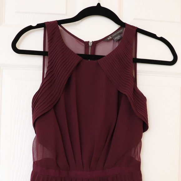 Plum knee-length dress - Picture 3 of 3